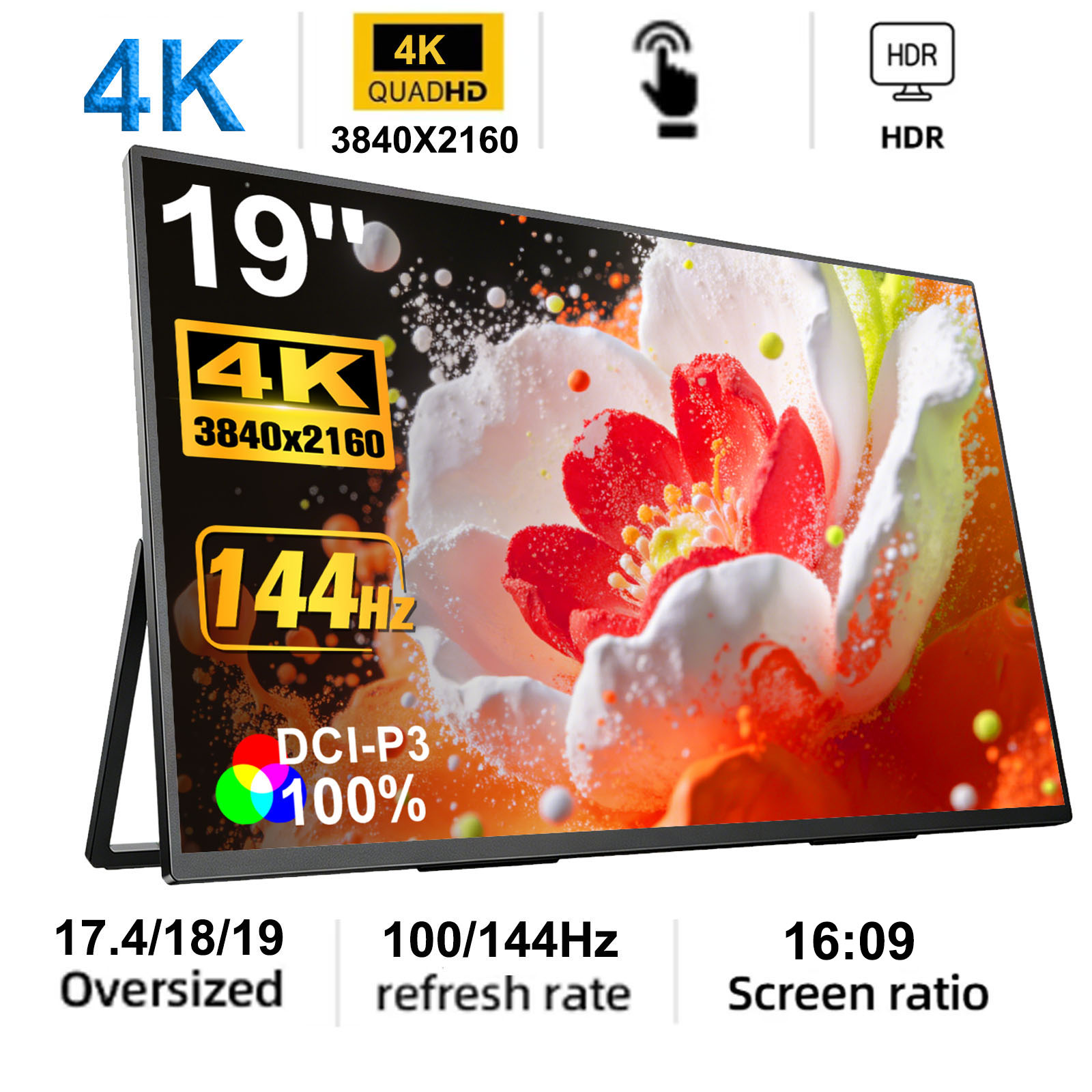 Gaming Console Connect With Phone - 17.4/18.5/19 Inch Gaming Portable Monitor 4K