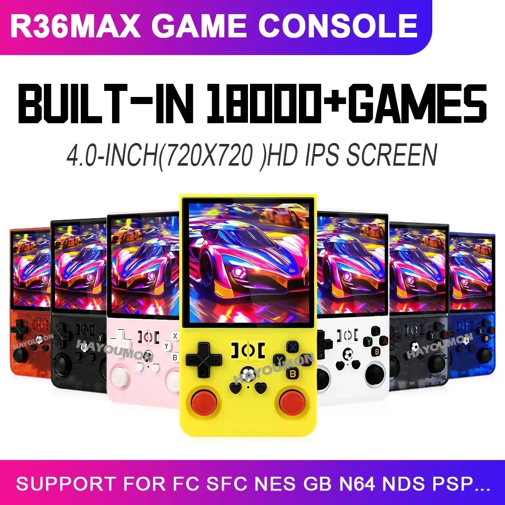 Gaming Console R36 Max - R36 Max Portable Pocket Handheld 64GB