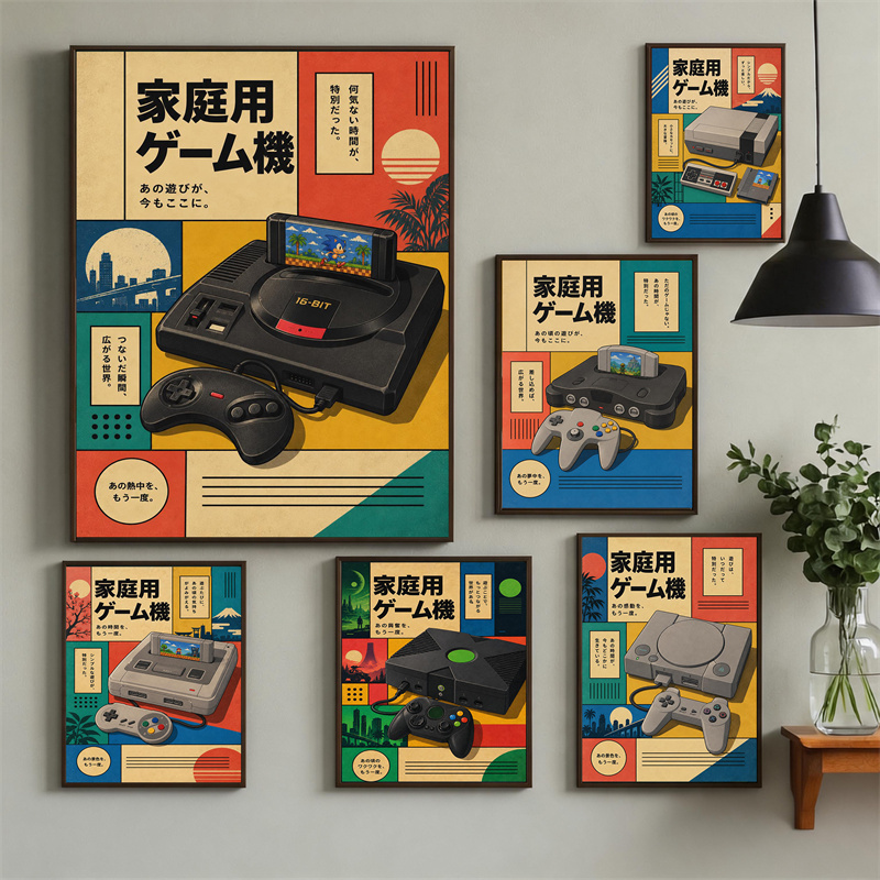 Gaming Console In 90S - Retro Gaming Wall Art Poster –
