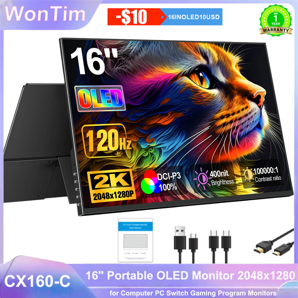 WonTim 16.0' 2K OLED 500Nits P - огляд і ціна Gaming Console Connect With Phone
