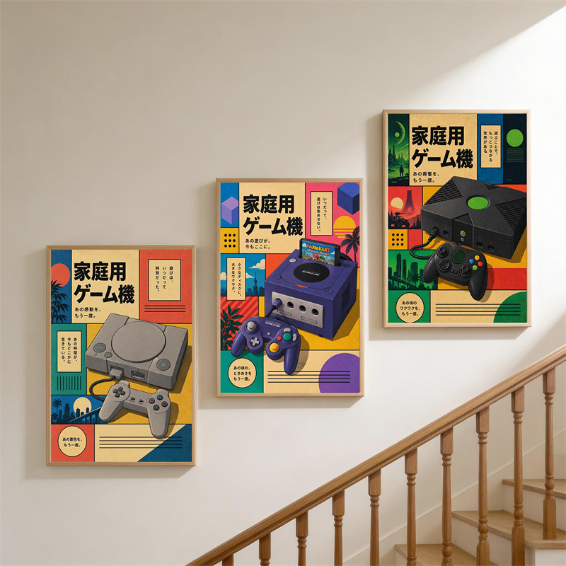 Retro Gaming Wall Art Poster – - огляд і ціна Gaming Console In 90S