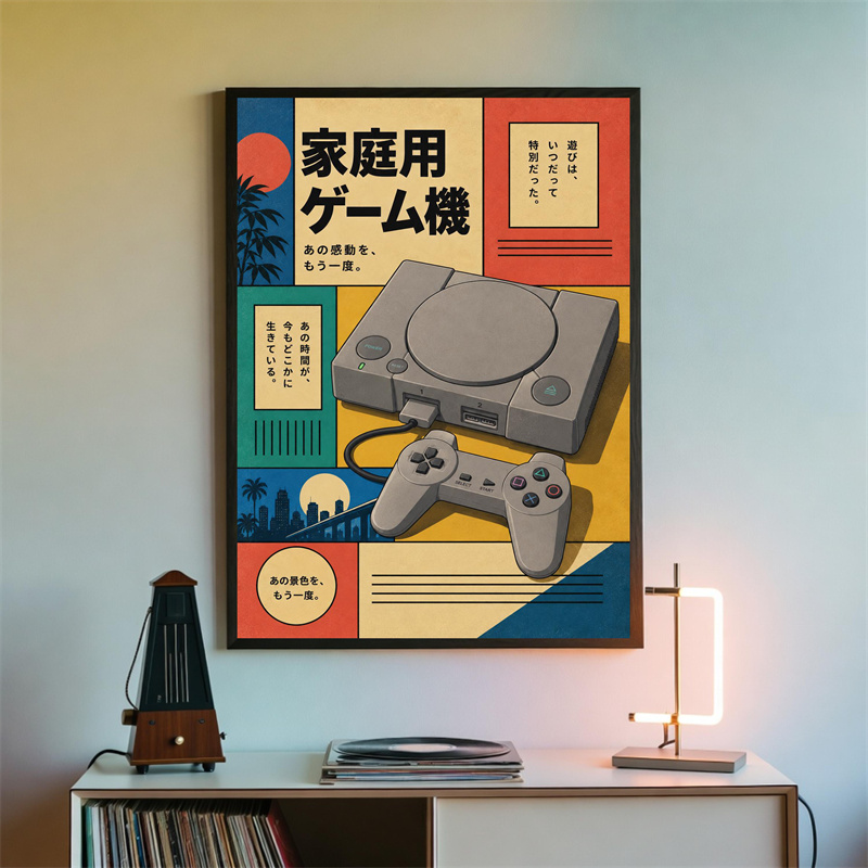 Retro Gaming Wall Art Poster – - огляд і ціна Gaming Console In 90S