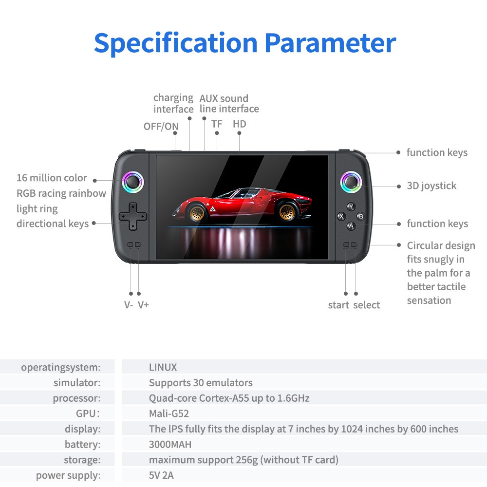 NEW M27 7 Inch IPS Screen  Han - огляд і ціна Gaming Console Windows