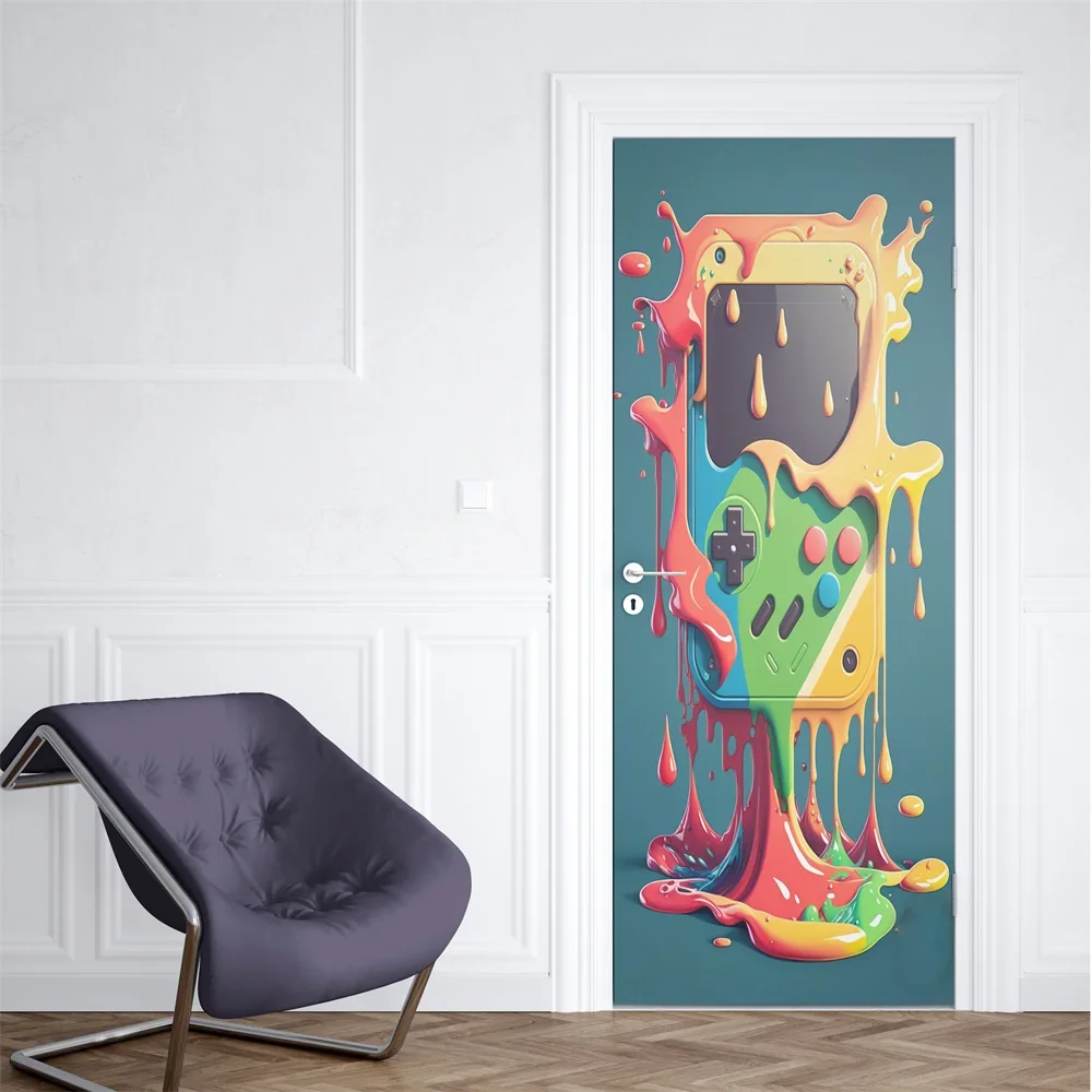 Neon Punk Game Door Sticker Sp - огляд і ціна Gaming Console Wallpaper